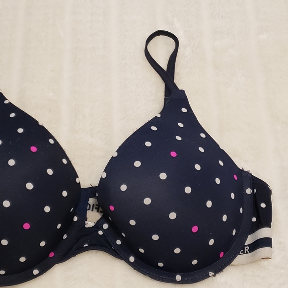 Tommy Hilfiger Polka Dot Classic Tee Push Up Bra 34C - Picture 3 of 8